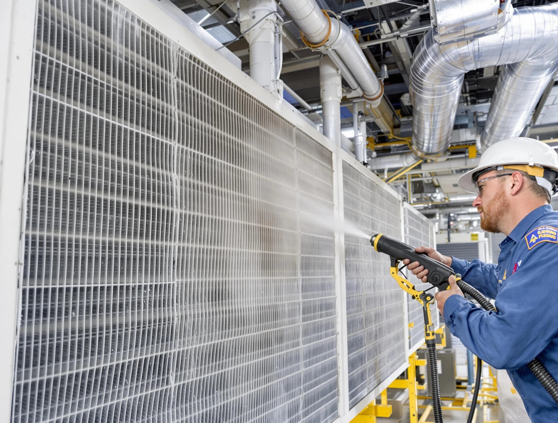 Professional commercial coil cleaning by Farr West Air Duct Cleaning in Farr West